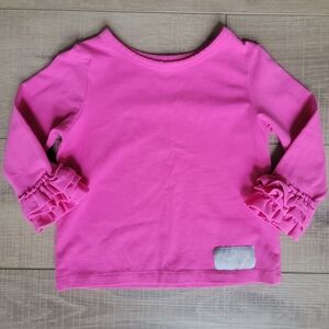 Eleanor Rose Carlie Cotton Ruffle Sleeve Top Pink Size 3-4 Cottagecore Boutique